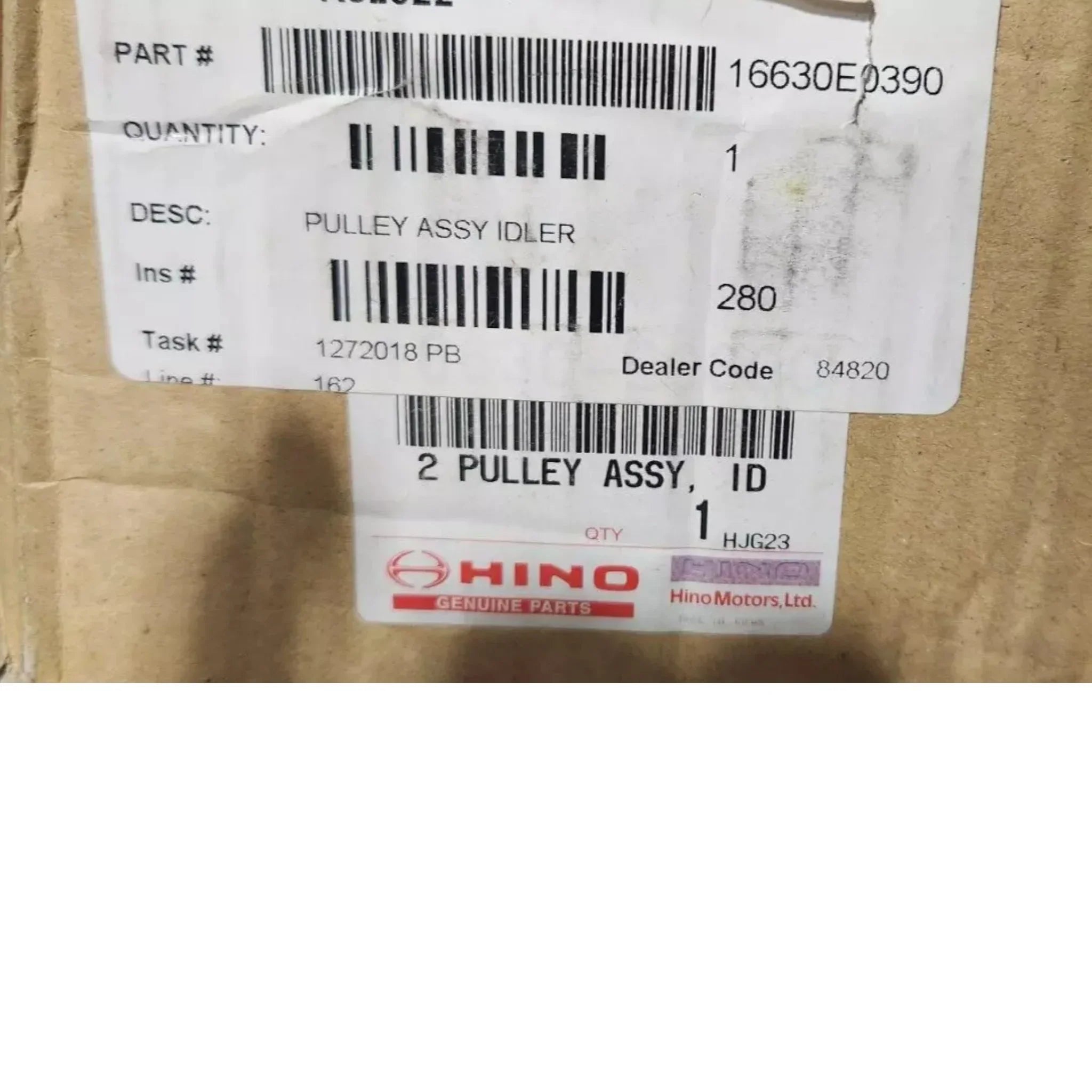 XL345F231AB Genuine Hino Idler Pulley