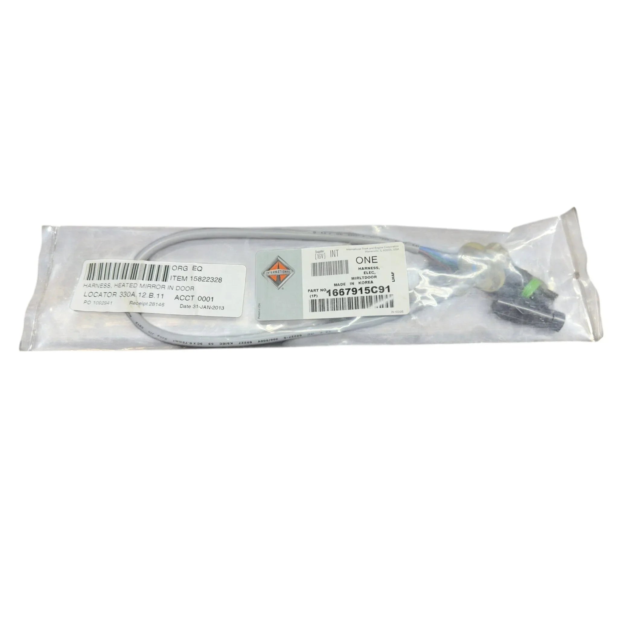 1667915C91 Genuine International Left Side Mirror Harness