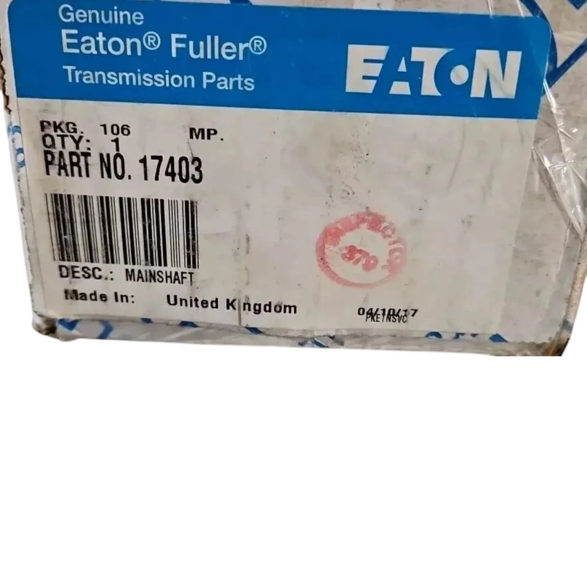17403 Genuine Eaton Manual Transmission Main Shaft