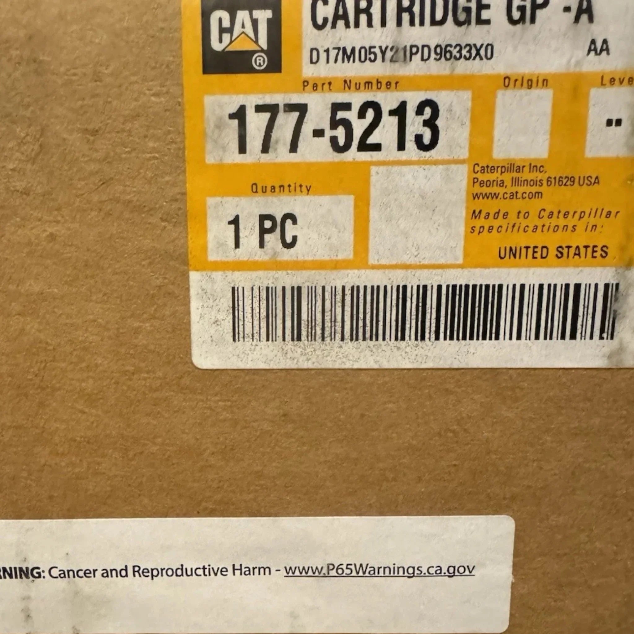 1775213 Genuine CAT Turbocharger Cartridge GP