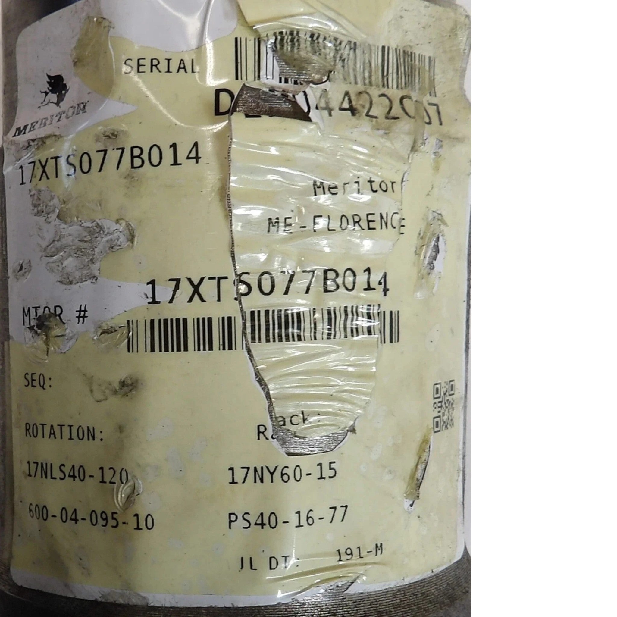 17NTS041B014 Genuine Meritor Drive Shaft Assembly