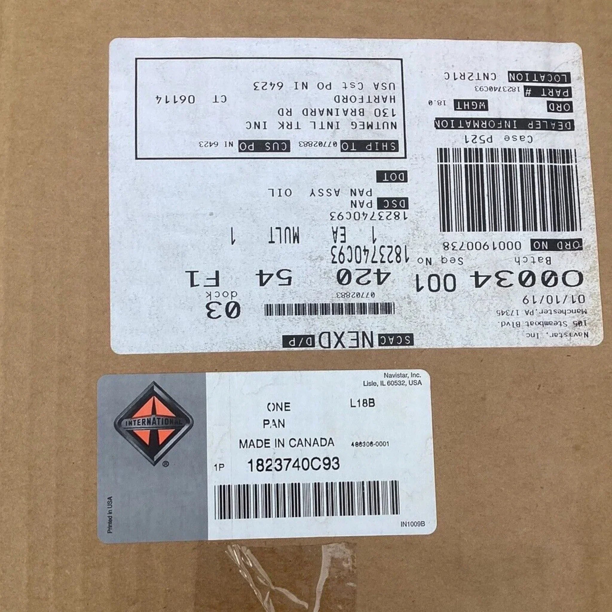 1823740C91 Genuine International Oil Pan