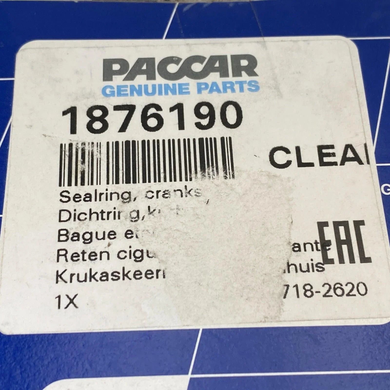 1876190PE Genuine Paccar Crankshaft Flywheel Housing Seal Ring