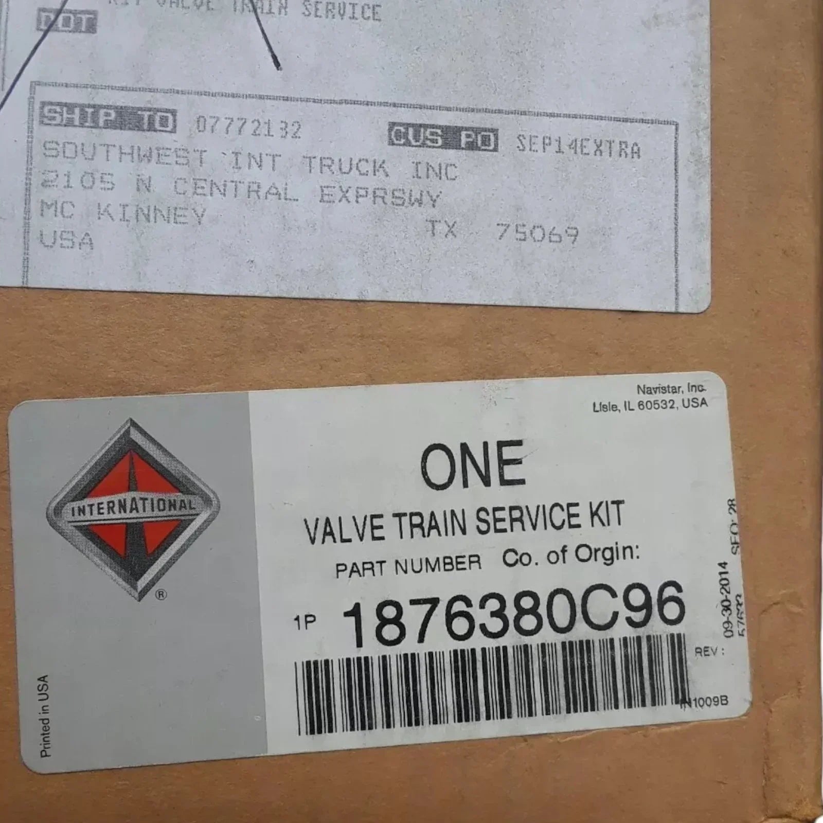 1876380C91 International Valve Kit