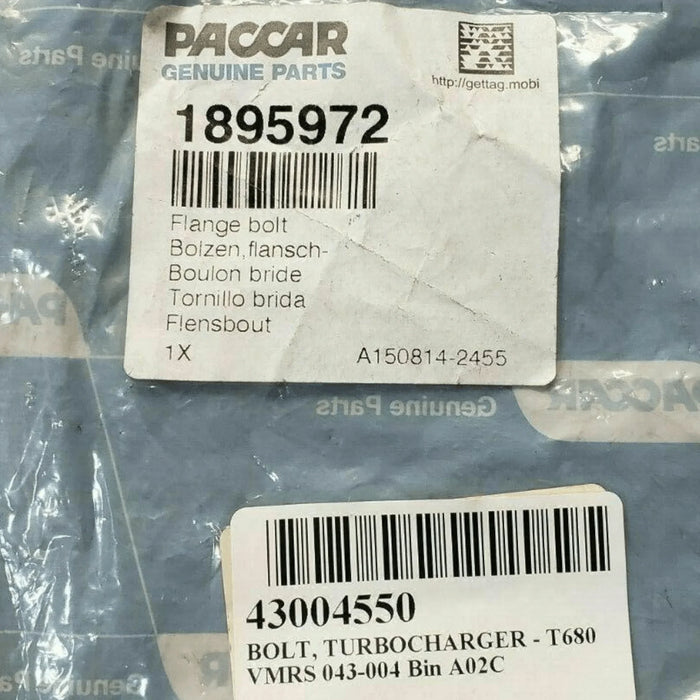 1895972 Genuine Paccar Bolt Flange Turbocharger For Kenworth