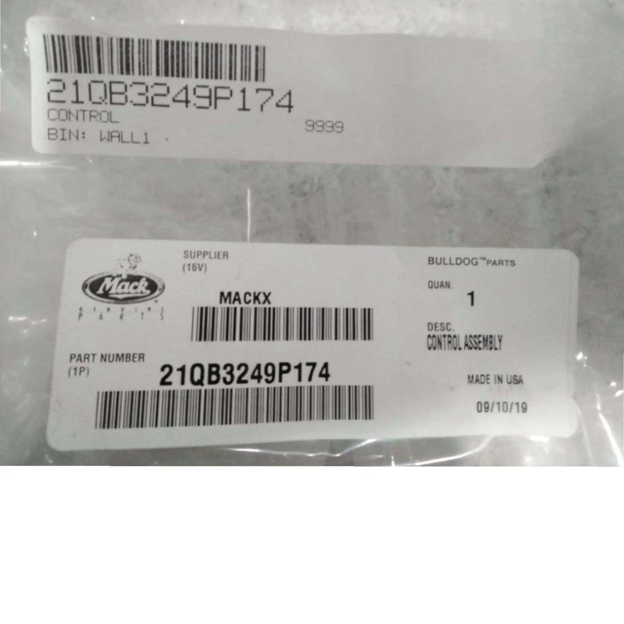 21QB3249P174 Genuine Mack Control - Truck To Trailer