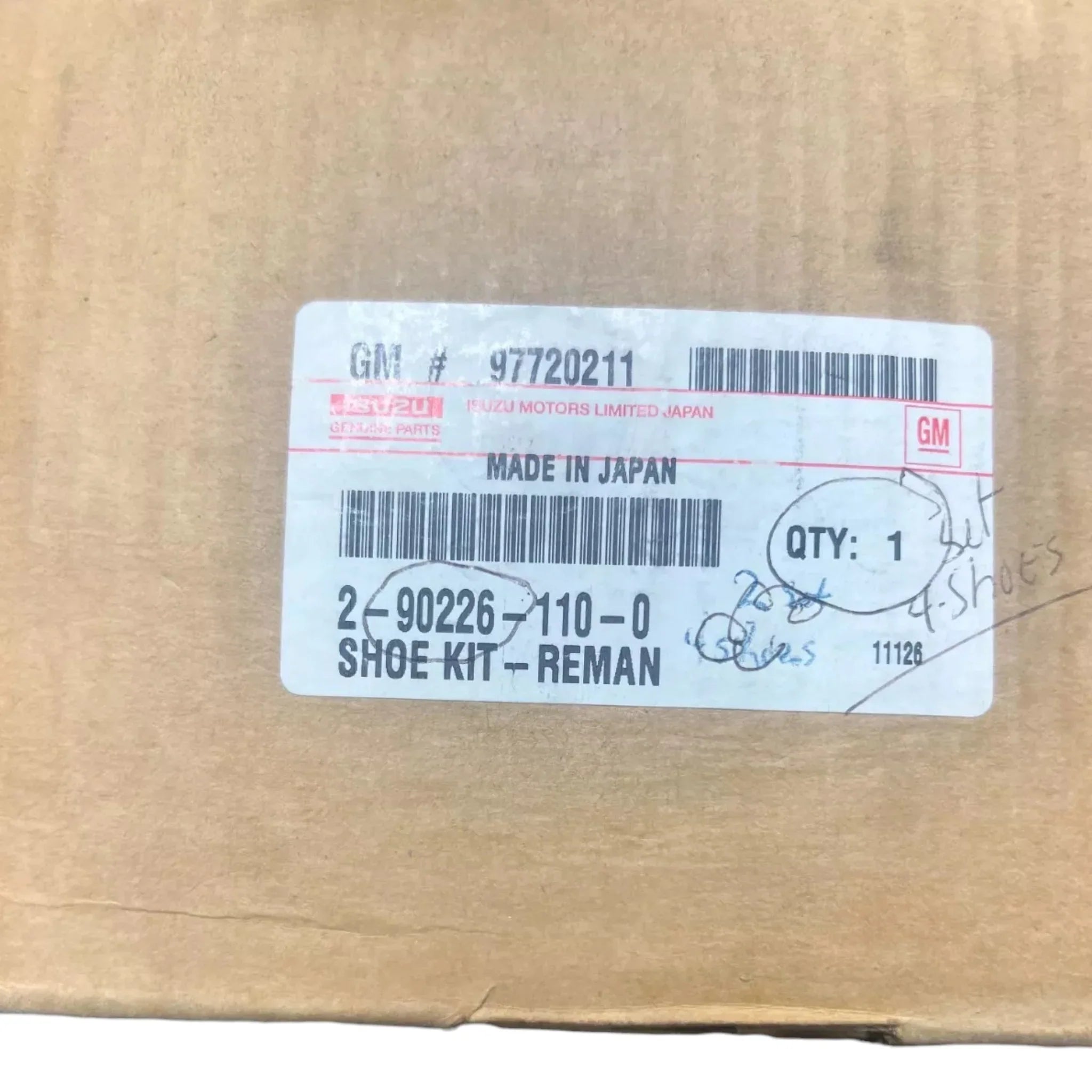 2-90226110-0 Genuine Isuzu Shoe Kit