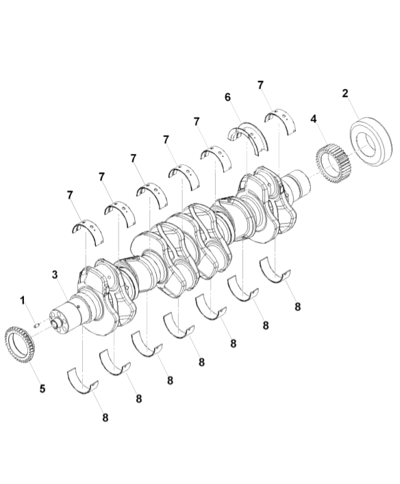 5259167 Genuine Cummins Crankshaft
