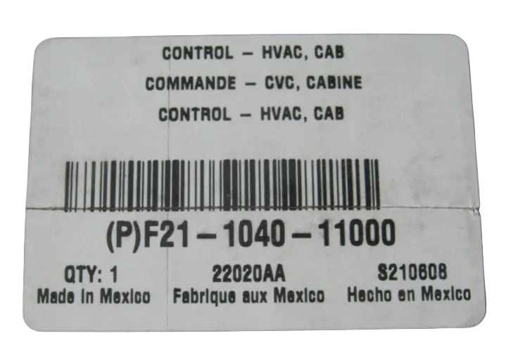 F21-1040-11000 Genuine Paccar Heater AC Temperature Cab Control Assembly Unit
