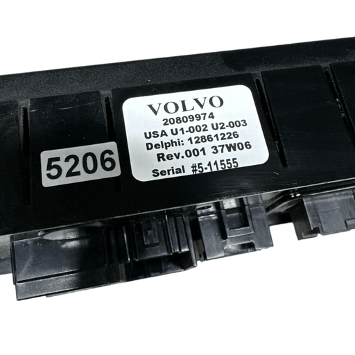 20809974 Genuine Volvo® Rear Sleeper Temperature Control Panel Bunk - ADVANCED TRUCK PARTS