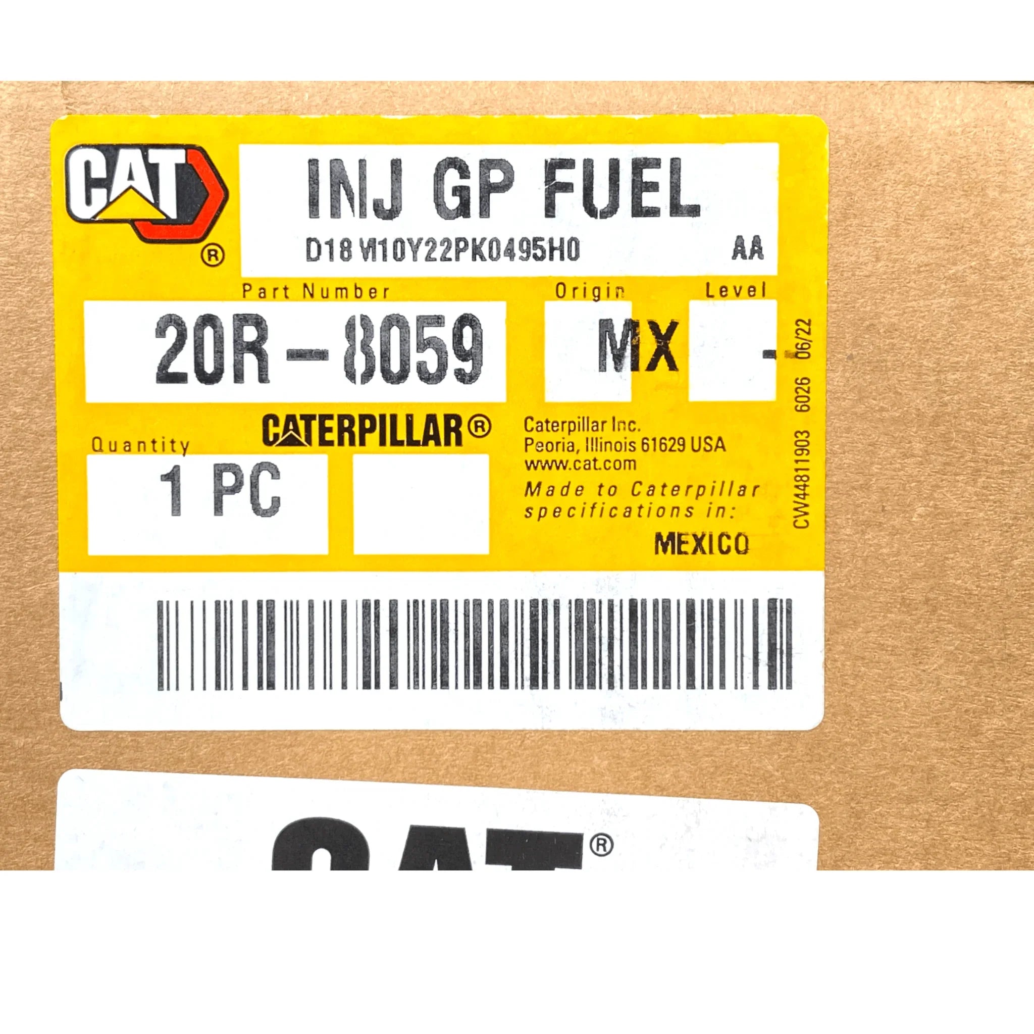 20R-8059 Genuine Caterpillar Fuel Injector