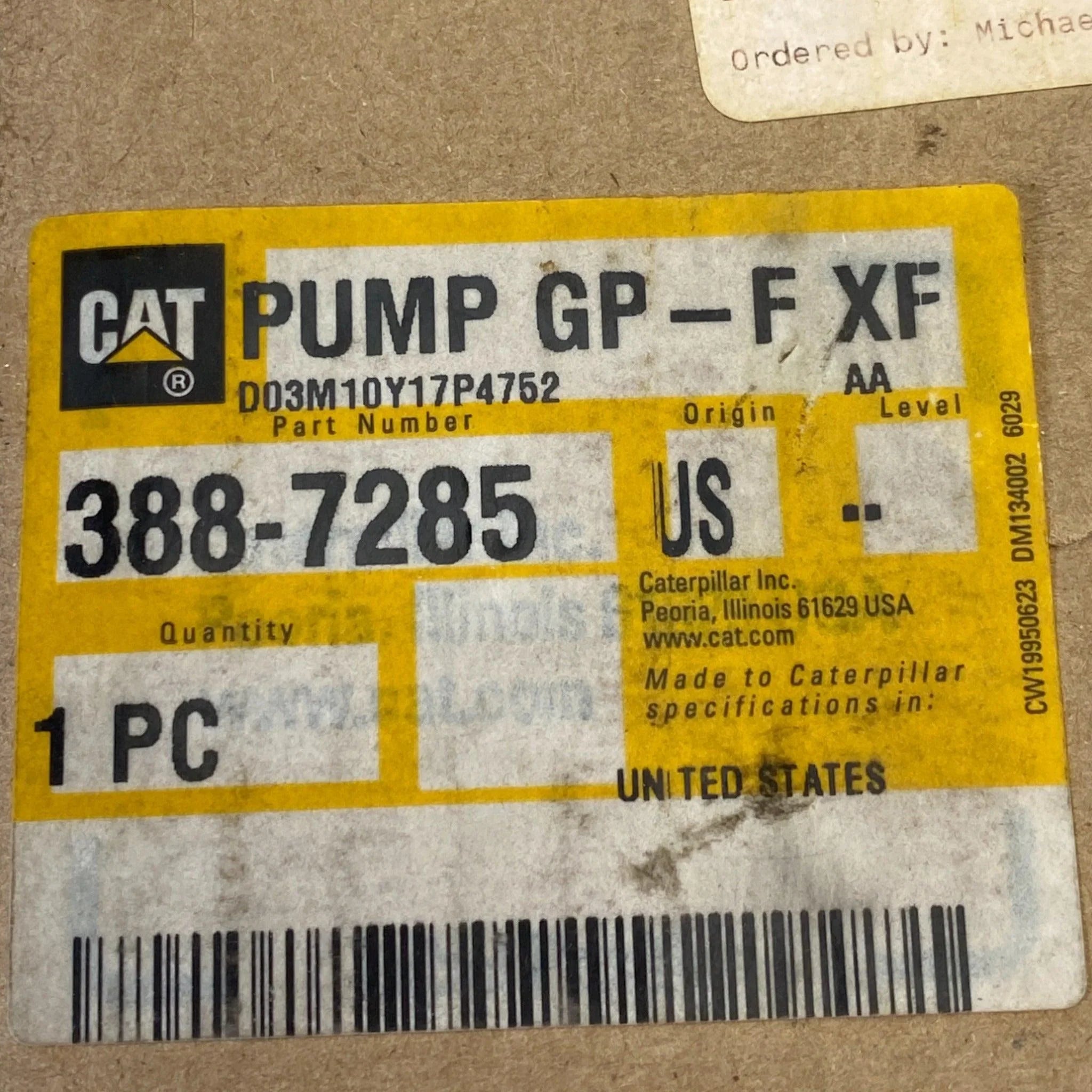 20R1526 Genuine Caterpillar Fuel Transfer Pump