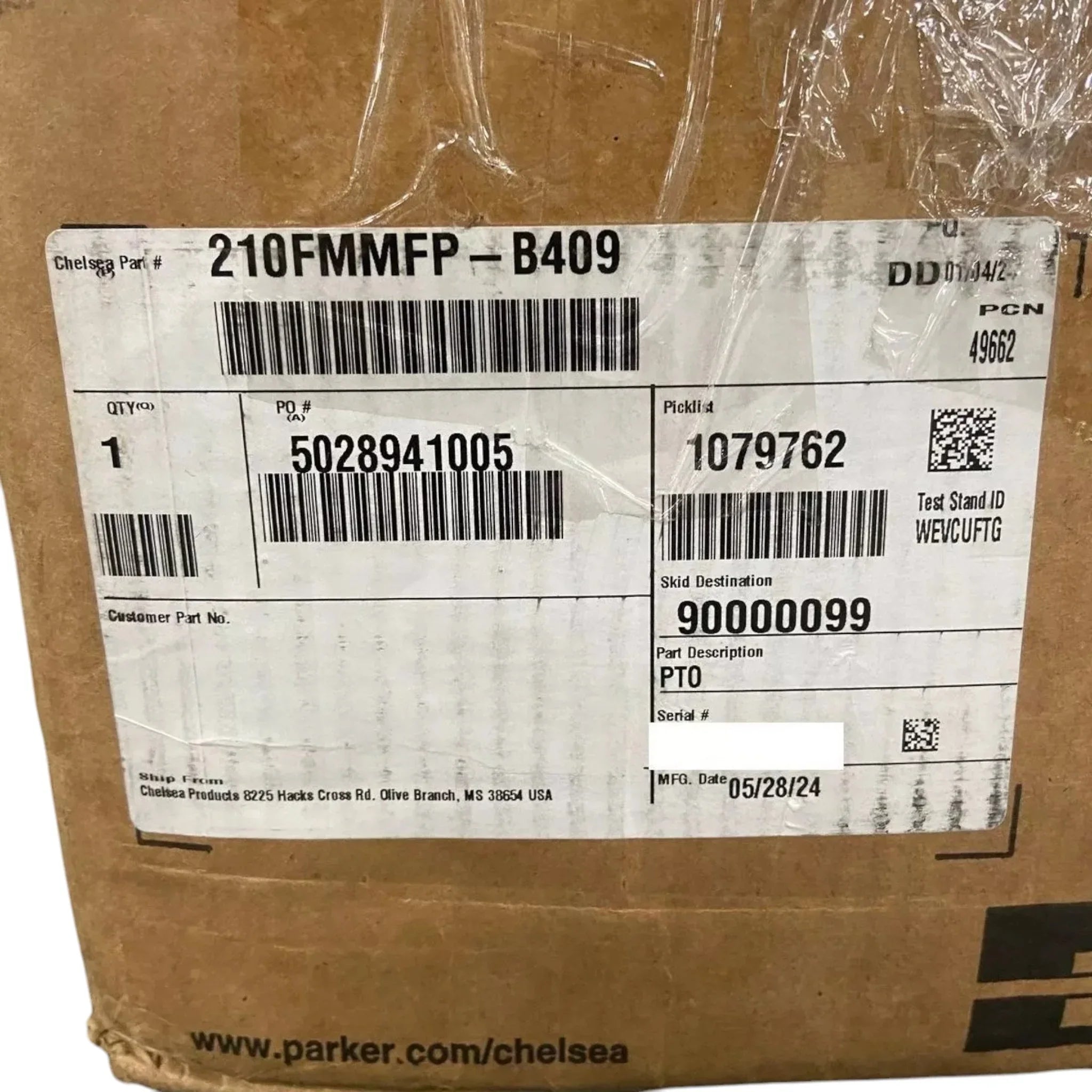 210FMMFP-B409 Chelsea Power Take Off Assembly