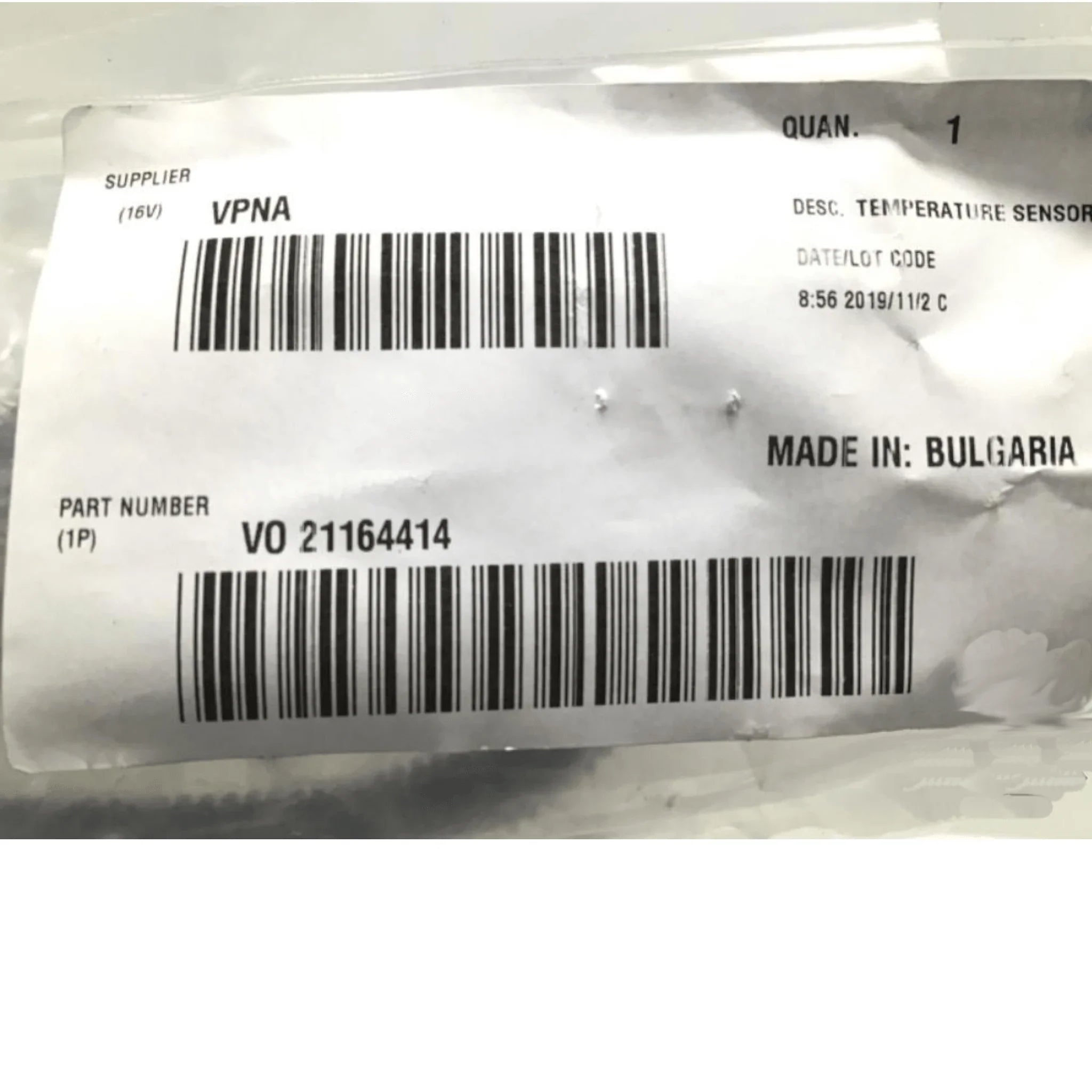 21164414 Genuine Volvo Temperature Sensor - Truck To Trailer