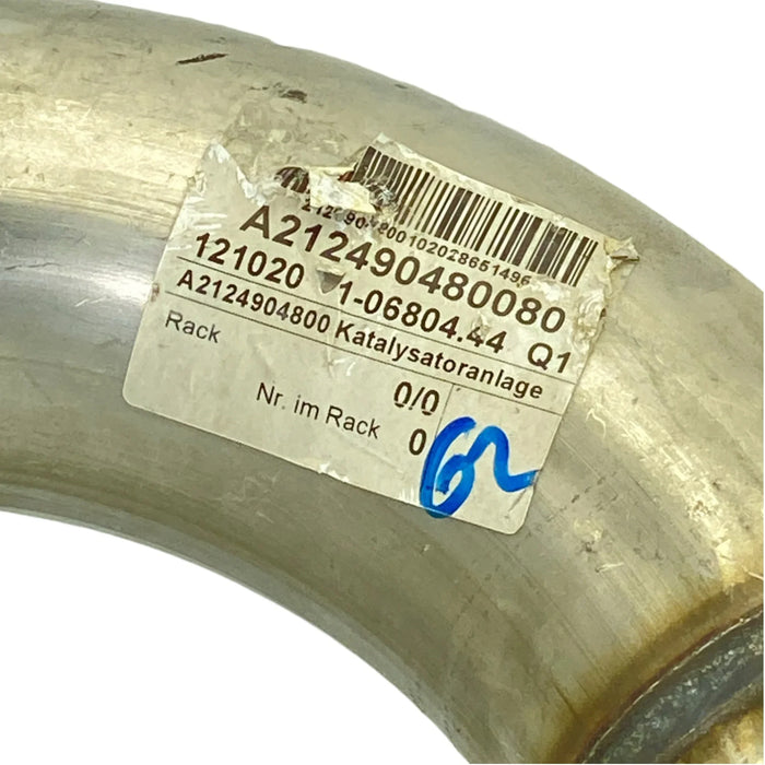 212490480080 Genuine Mercedes-Benz Front Exhaust Gas Line