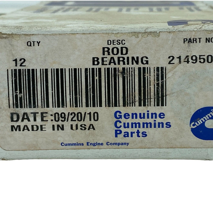 214950 Genuine Cummins Connecting Rod Bearing Pack 12