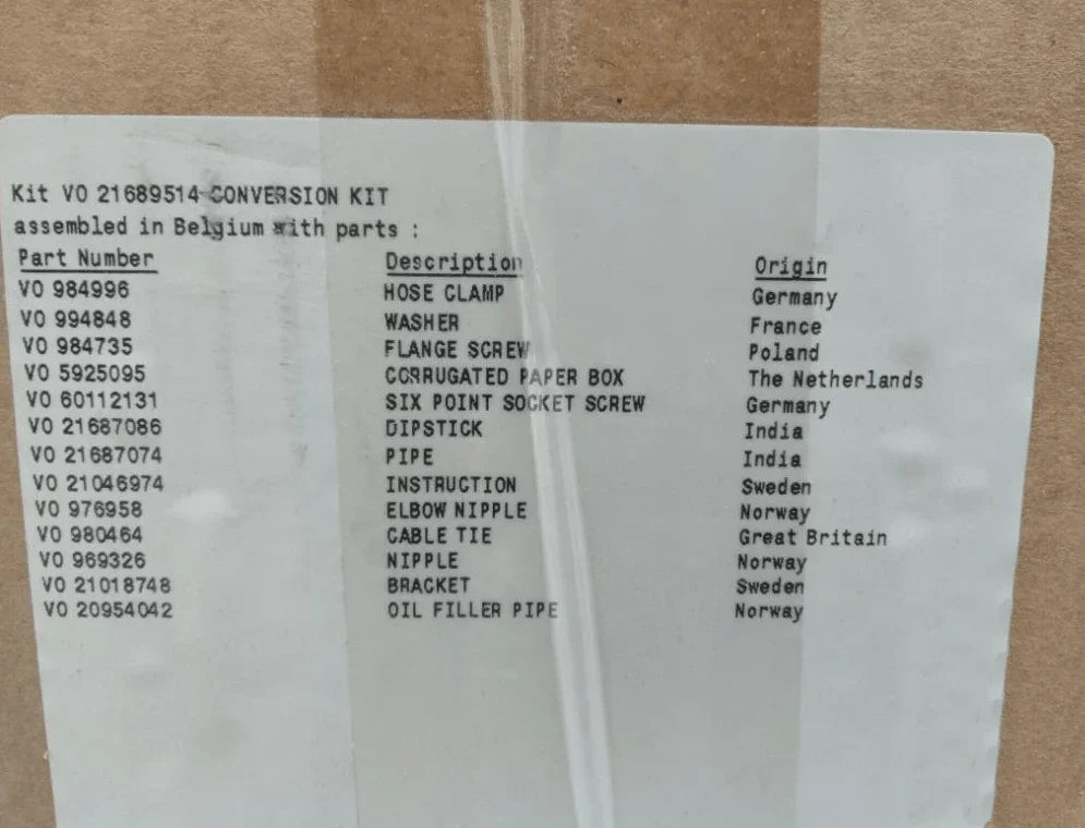 21689514 Genuine Volvo Conversion Kit - Truck To Trailer