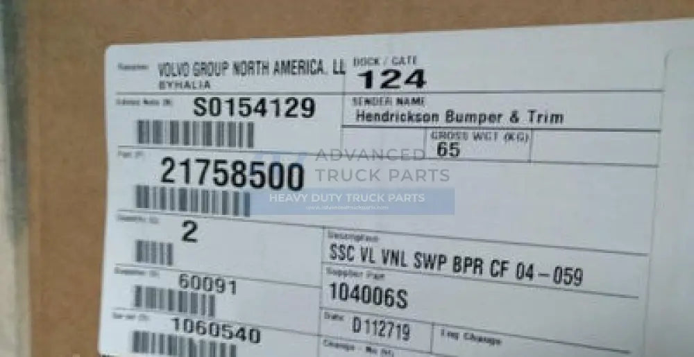 21758500 Genuine Volvo Bumper