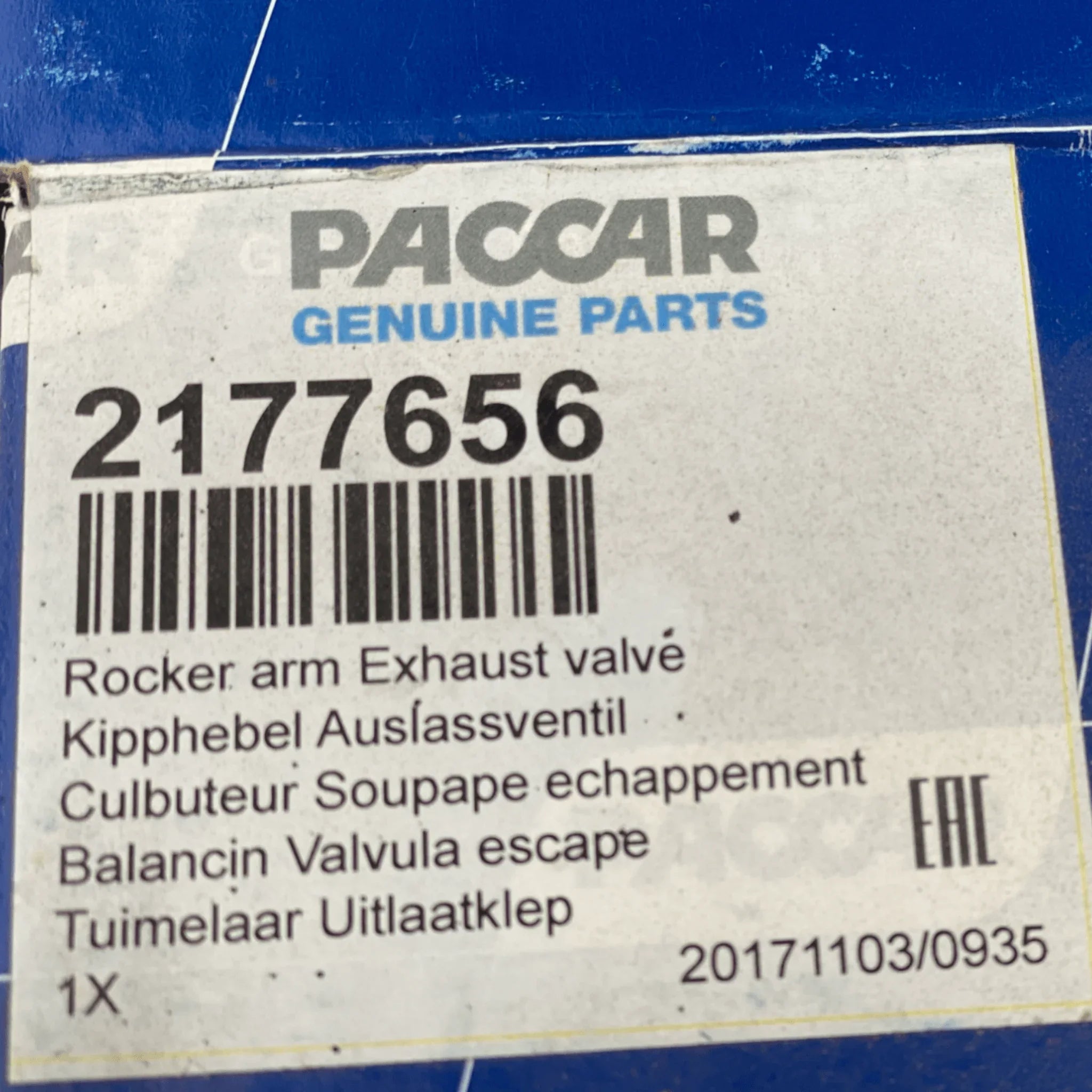 2177656 Genuine Paccar Rocker Arm Exhaust Valve
