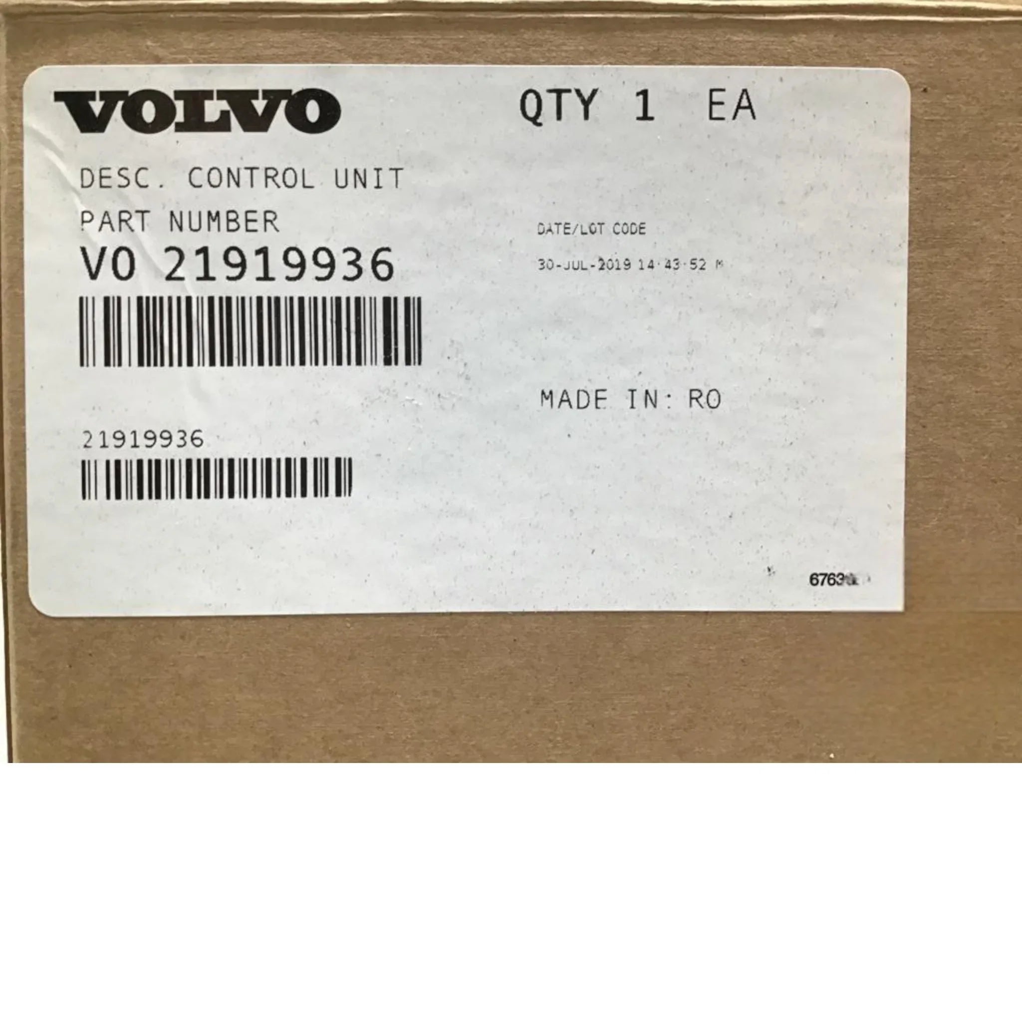 21919936 Genuine Volvo Control Unit