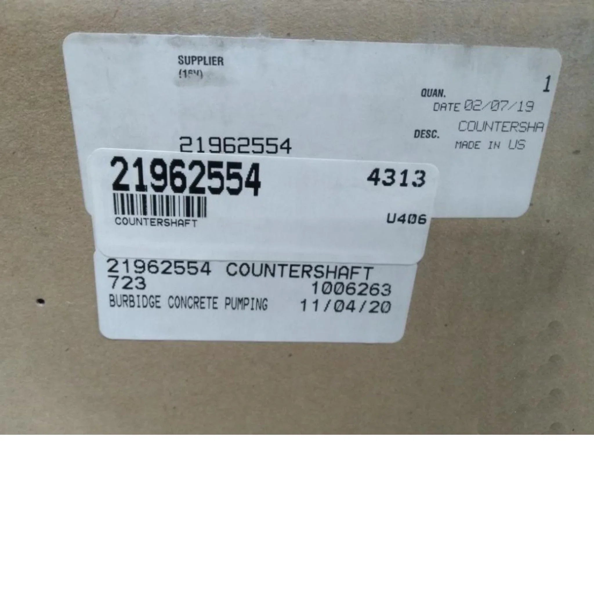 21962554 Genuine Volvo Countershaft - Truck To Trailer