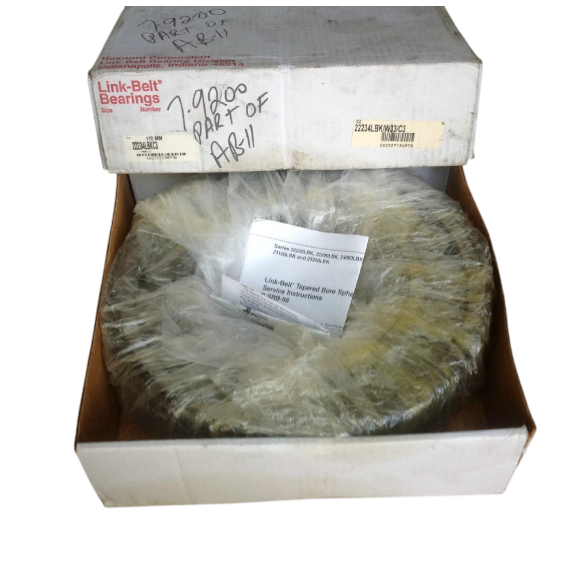 22234LBKC3 Genuine Link Belt Spherical Roller Bearing