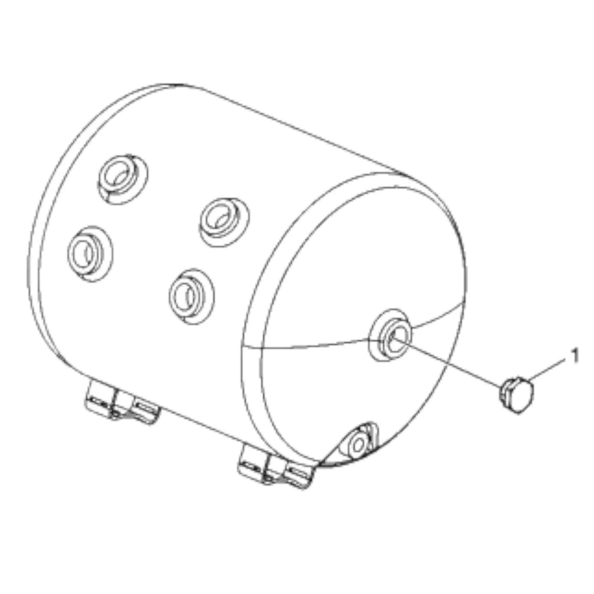 22945974 Genuine Volvo Compressed-Air Tank - Truck To Trailer