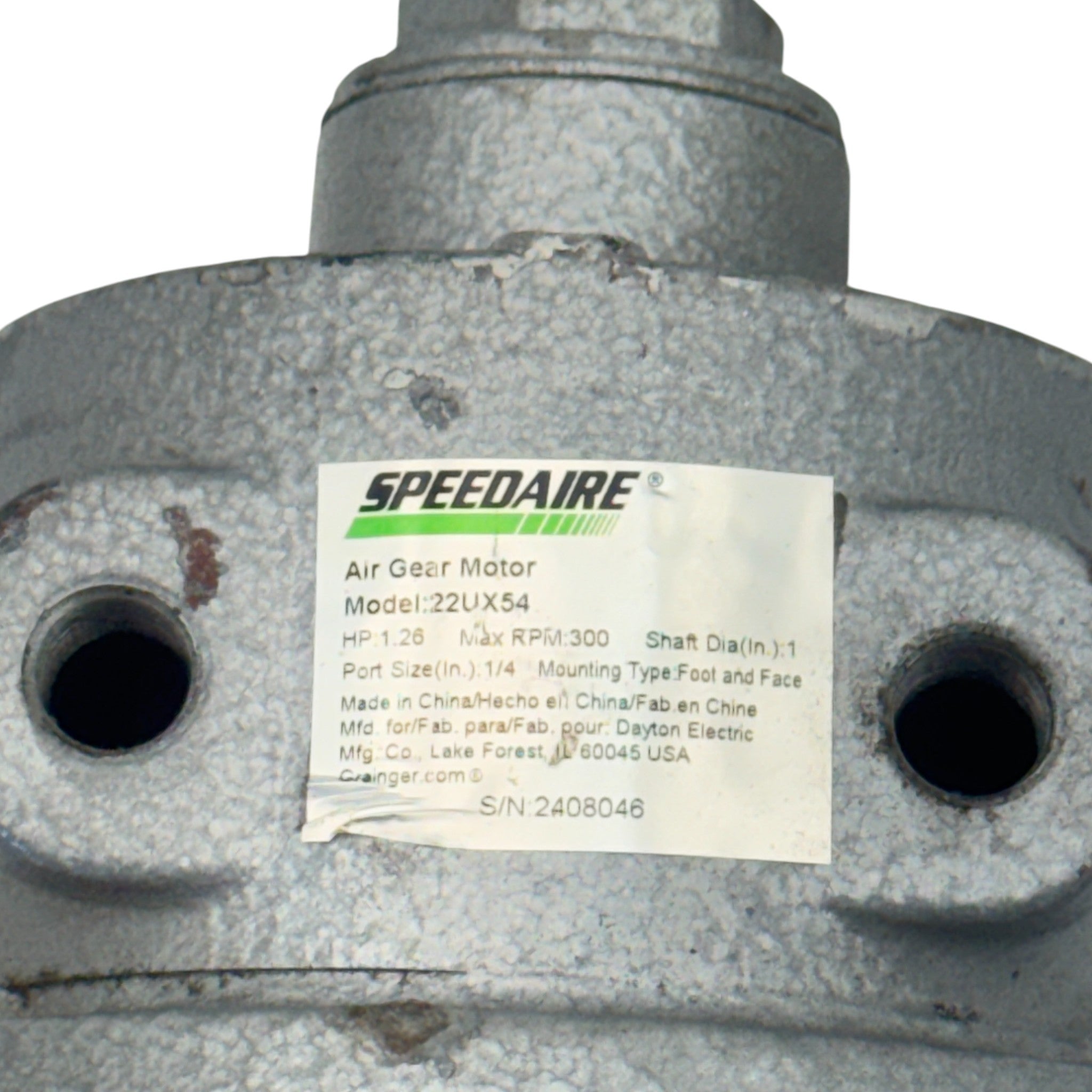 22UX54 Speedaire Air Gearmotor