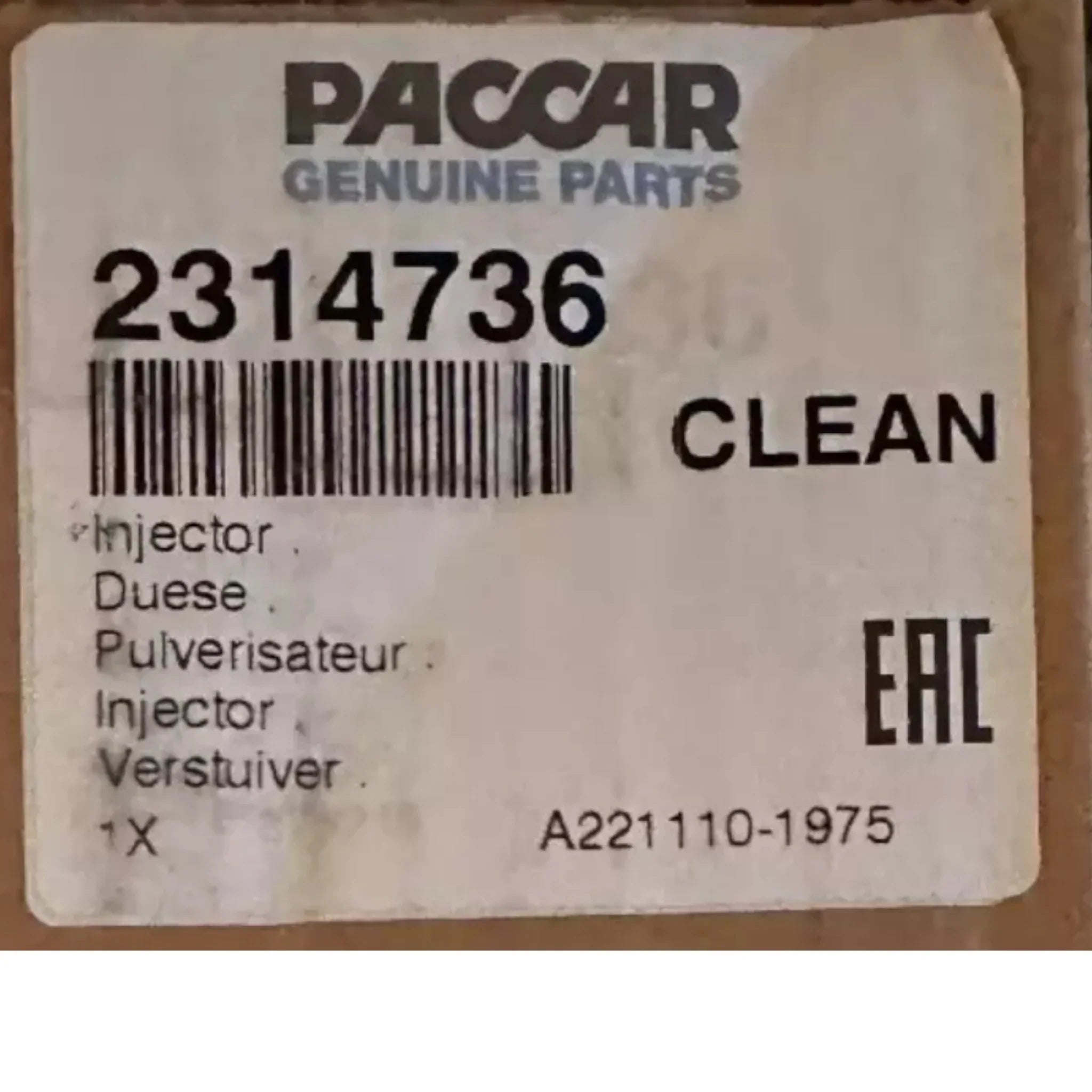 2314736PEX Genuine Paccar Fuel Injector