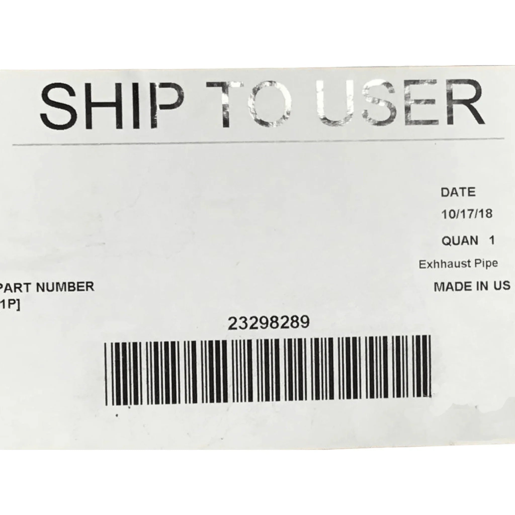 23298289 Genuine Volvo Exhaust Pipe - Truck To Trailer