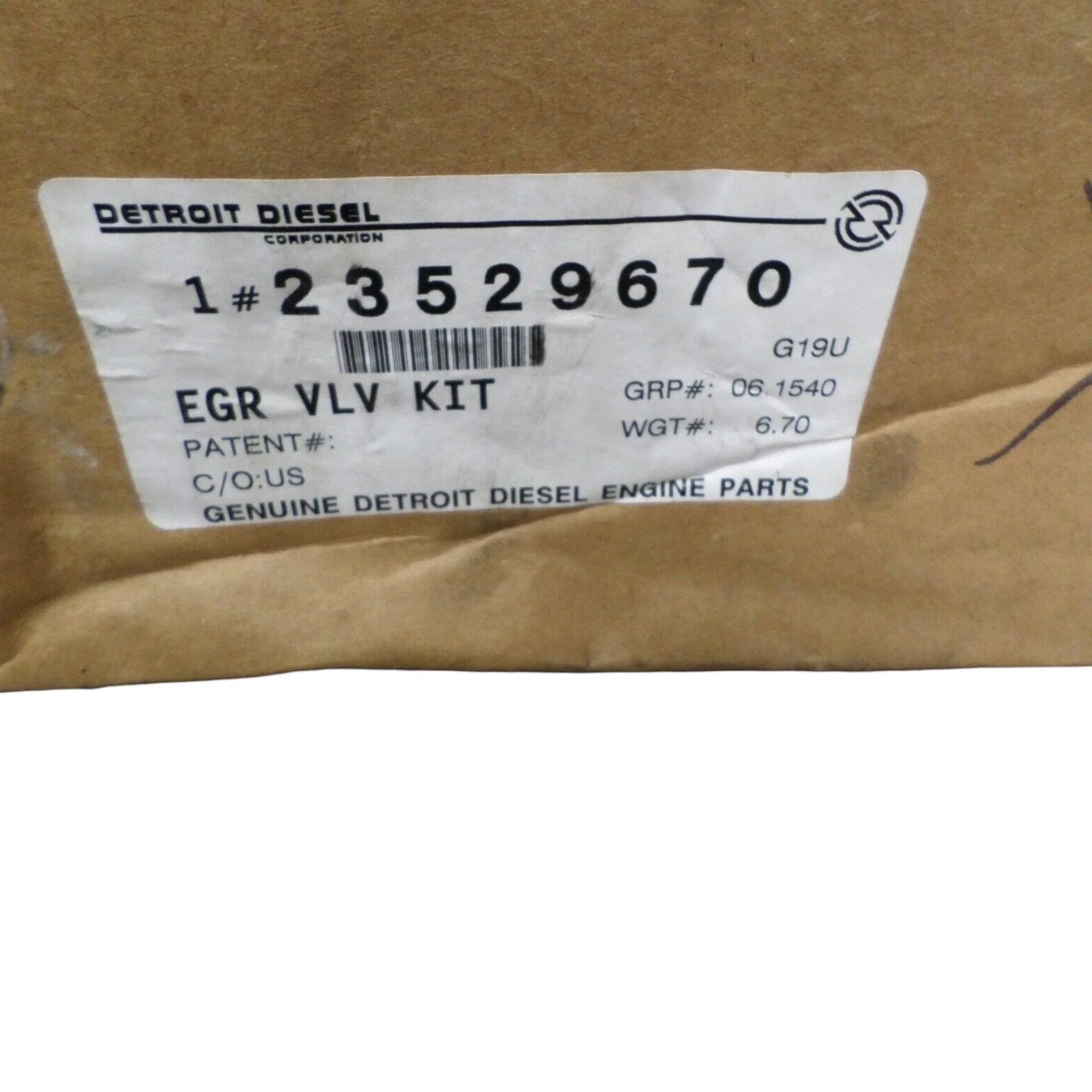 DDE23528919 Genuine Detroit Diesel EGR Exhaust Gas Recirculation Valve