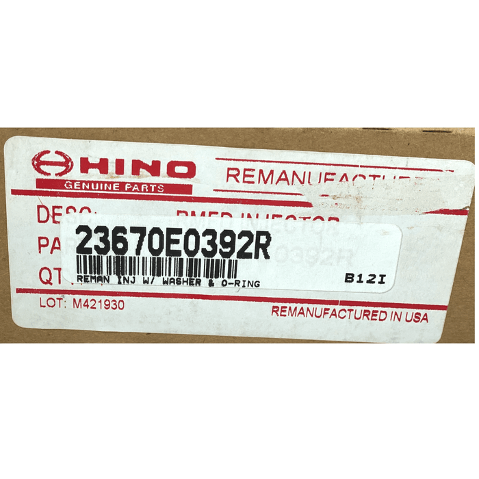 23670E0391 Genuine Hino Fuel Injector - ADVANCED TRUCK PARTS