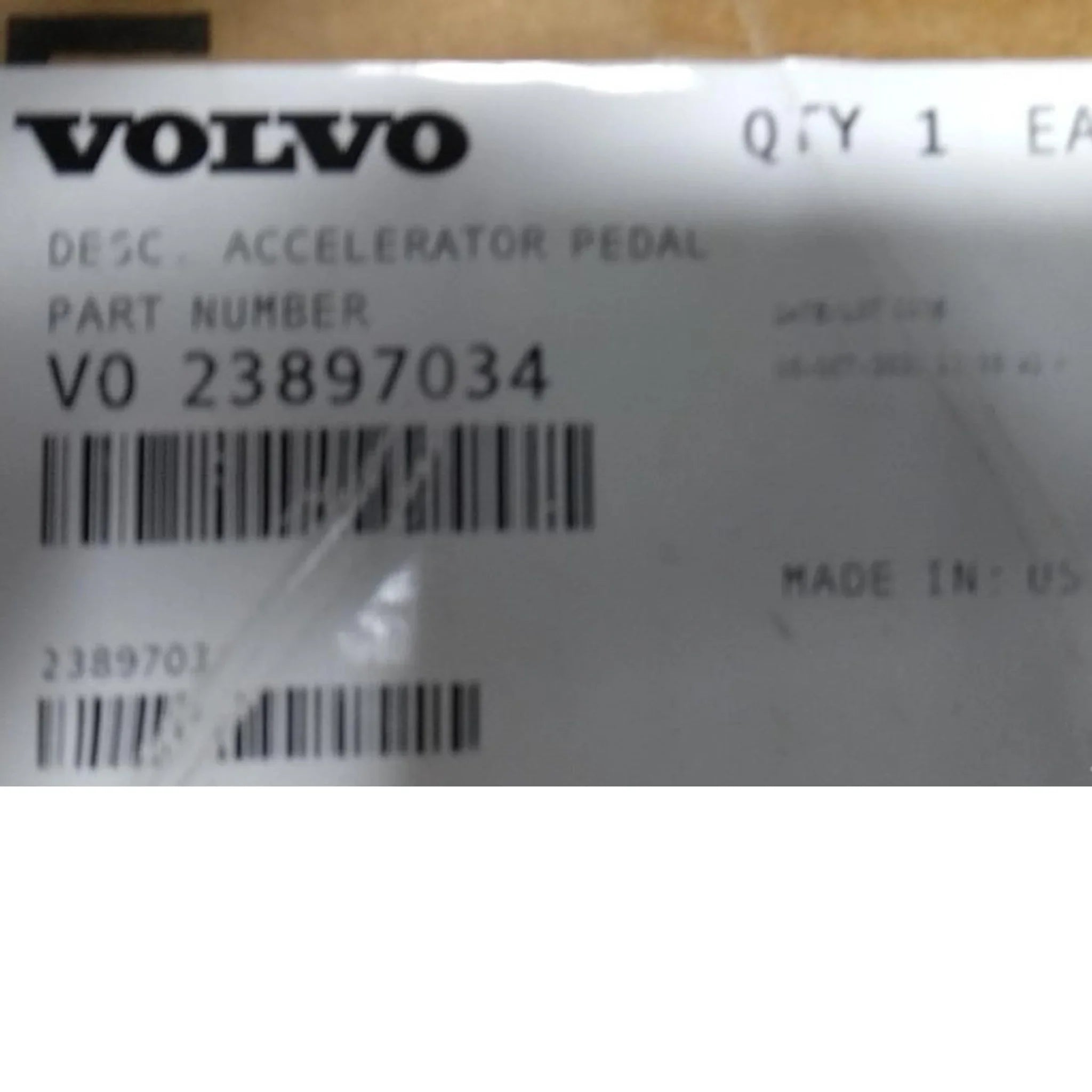 23897034 Genuine Volvo Accelerator Pedal - Truck To Trailer