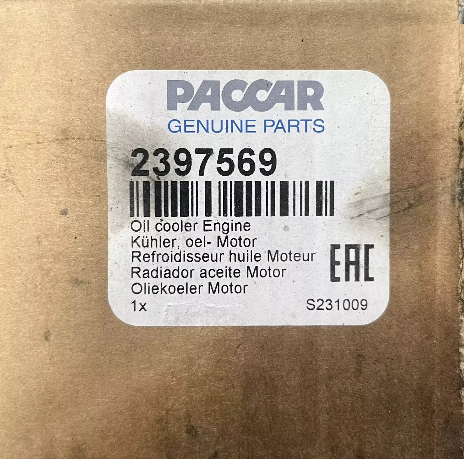 2397569 Genuine Paccar Oil Cooler – ADVANCED TRUCK PARTS