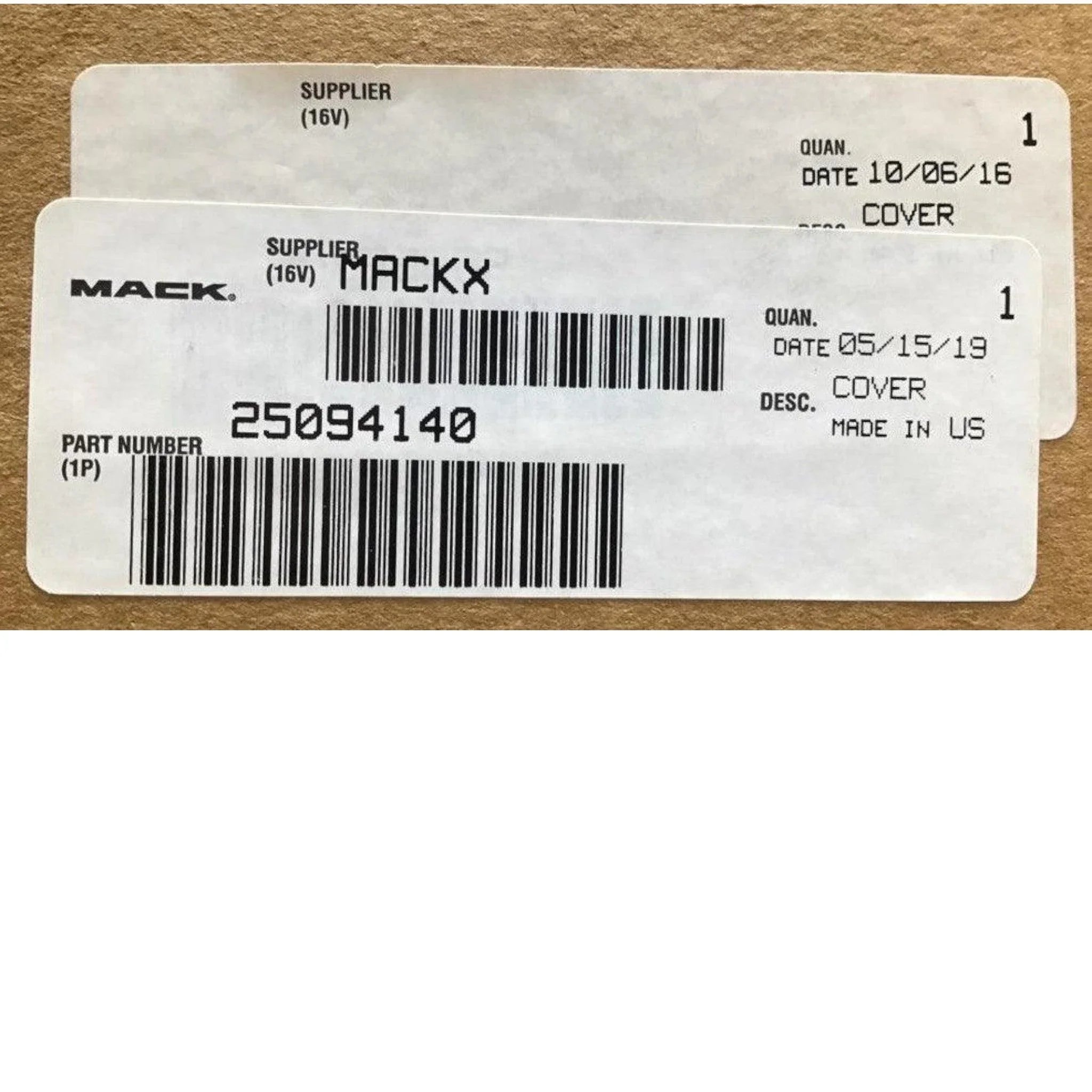 25094140 Genuine Mack Cover - Truck To Trailer