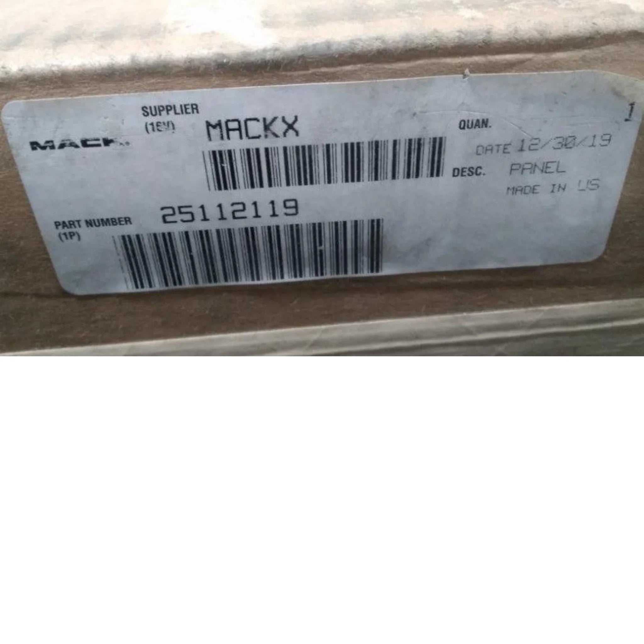 25112119 Genuine Mack Panel - Truck To Trailer