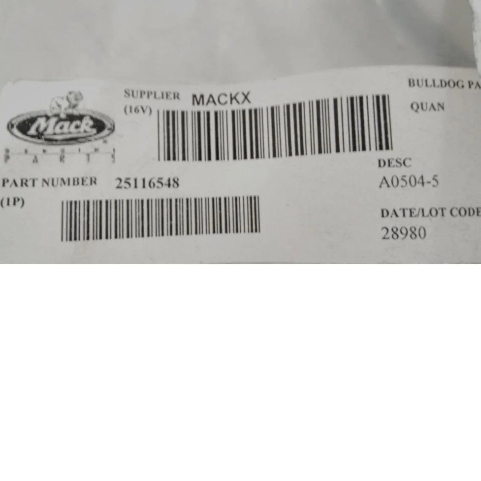 25116548 Genuine Volvo/Mack Tube - Truck To Trailer