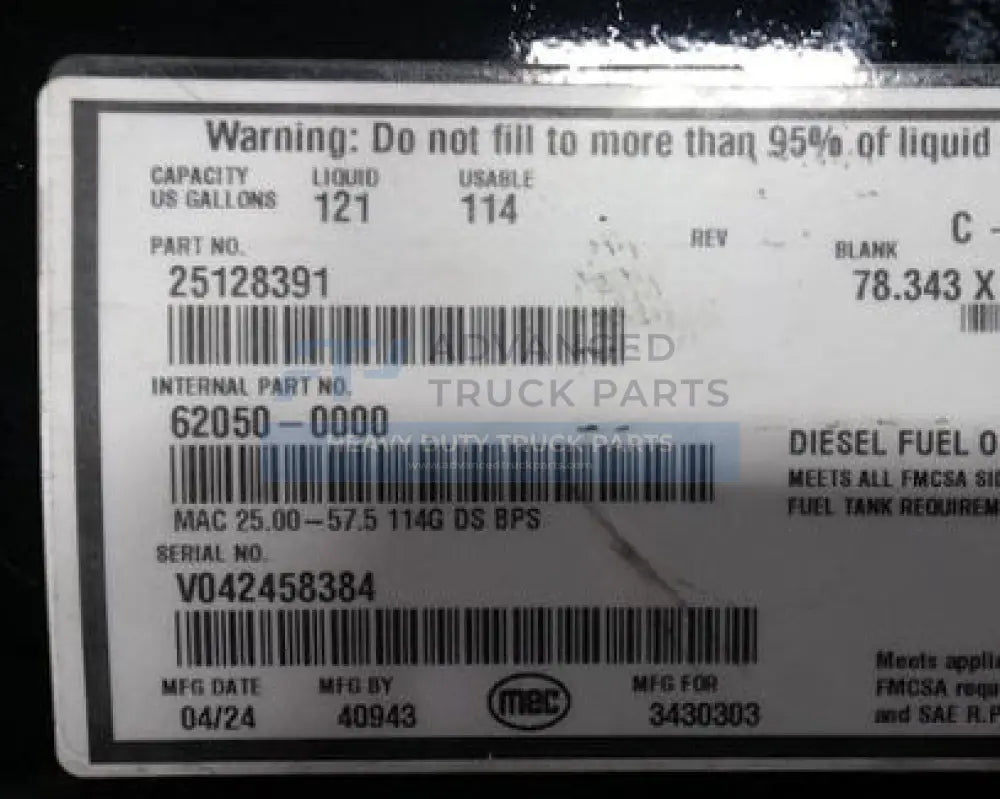 25128391 Genuine Mack Fuel Tank