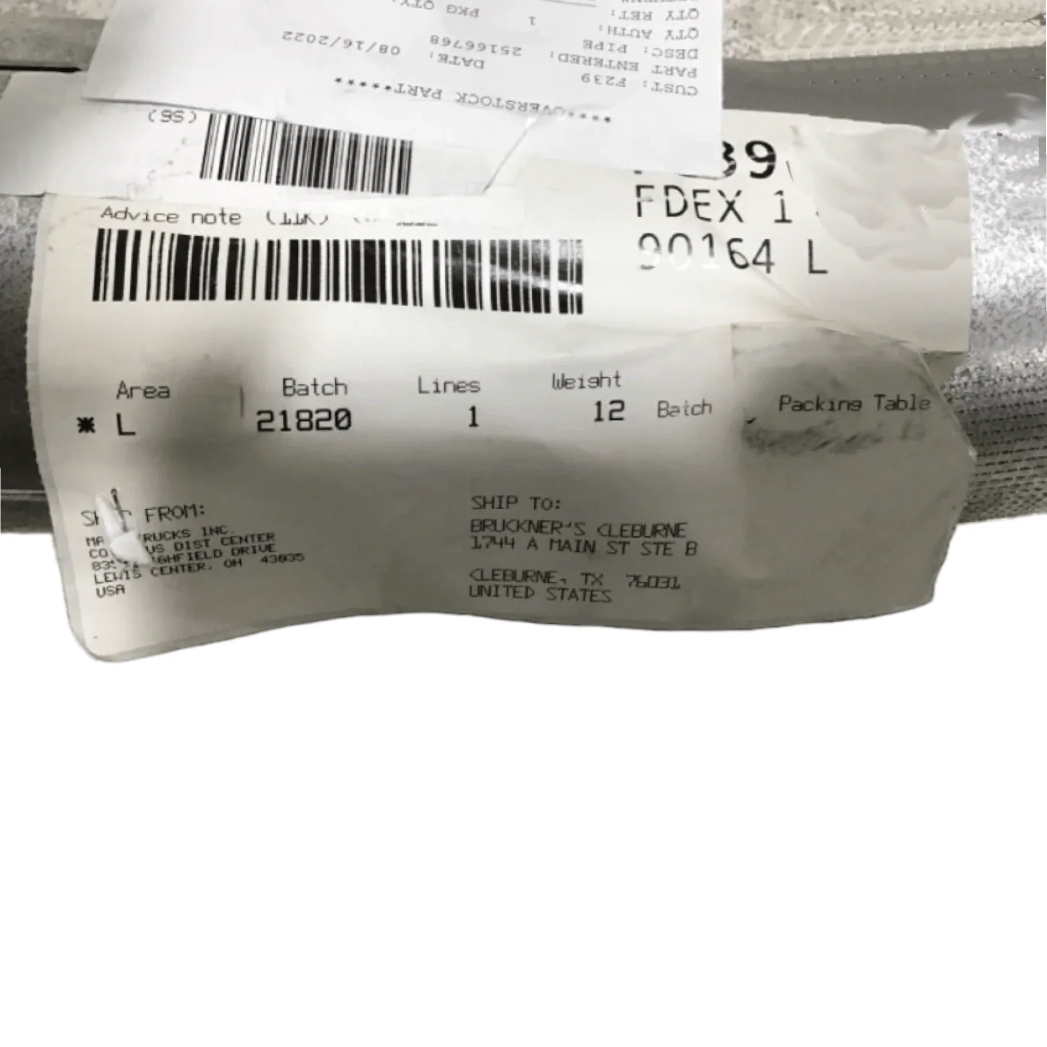 25166768 Genuine Volvo/Mack Pipe - Truck To Trailer