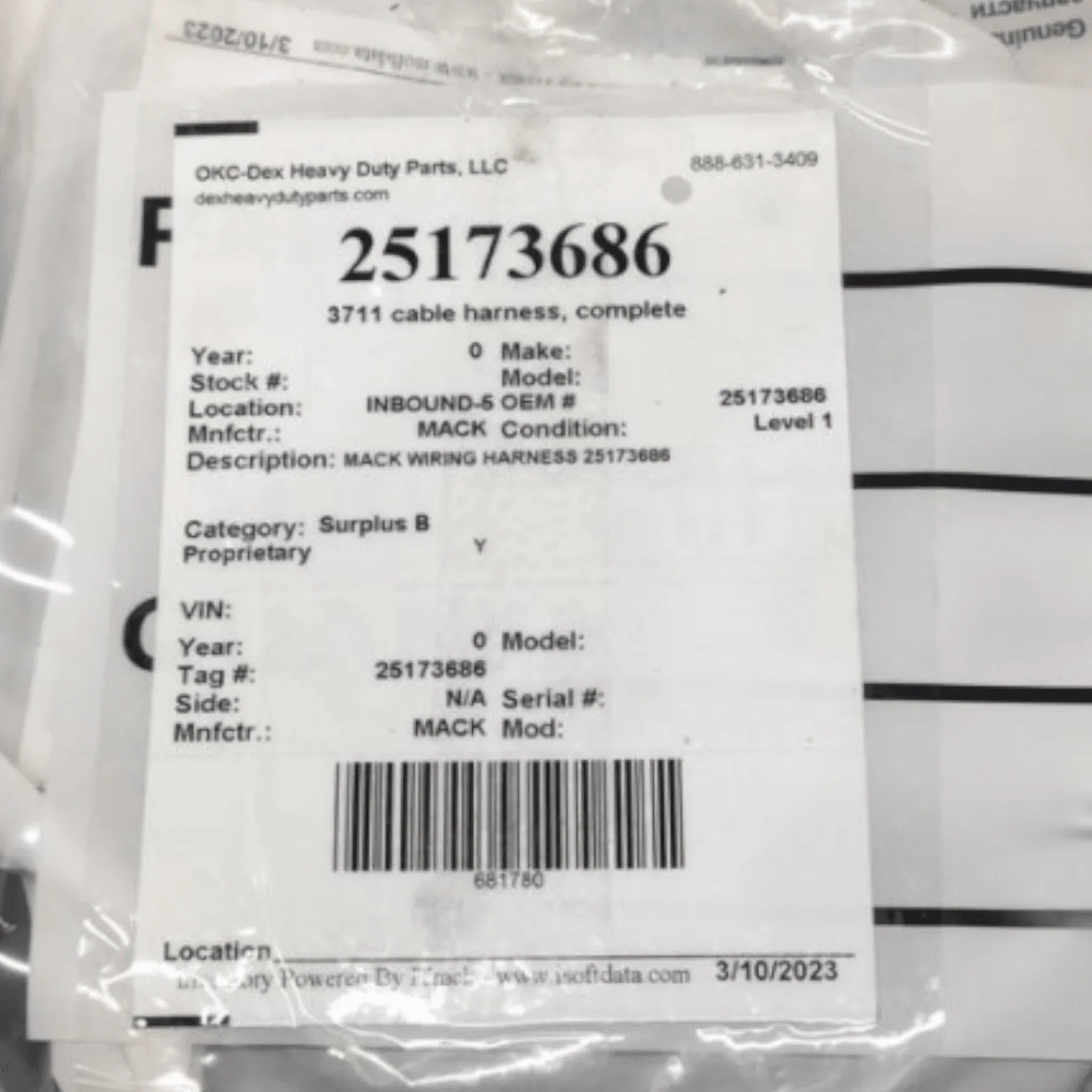 25173686 Genuine Volvo Wiring Harness - Truck To Trailer