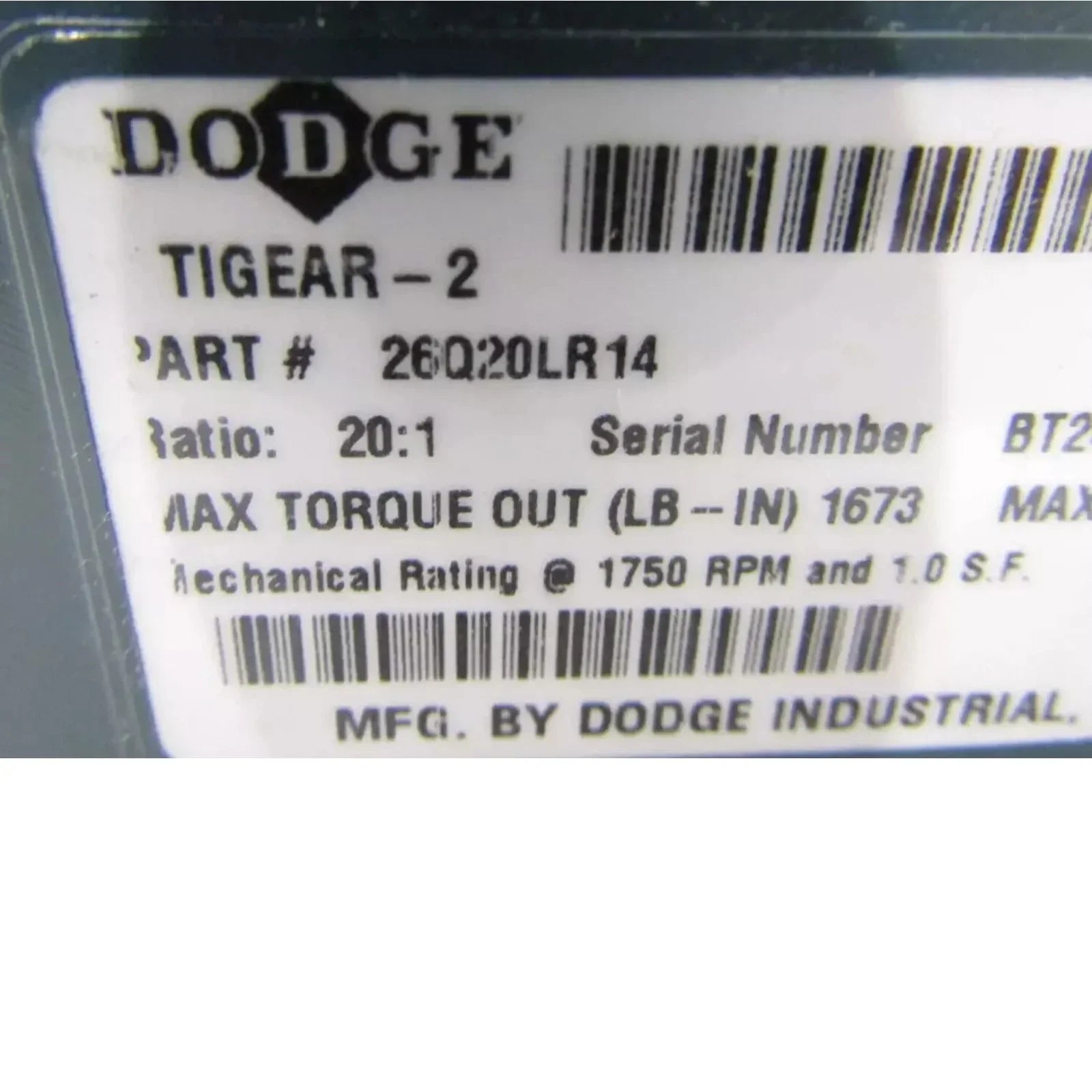 26Q20LR14 Genuine Dodge Tigear-2 Reducer