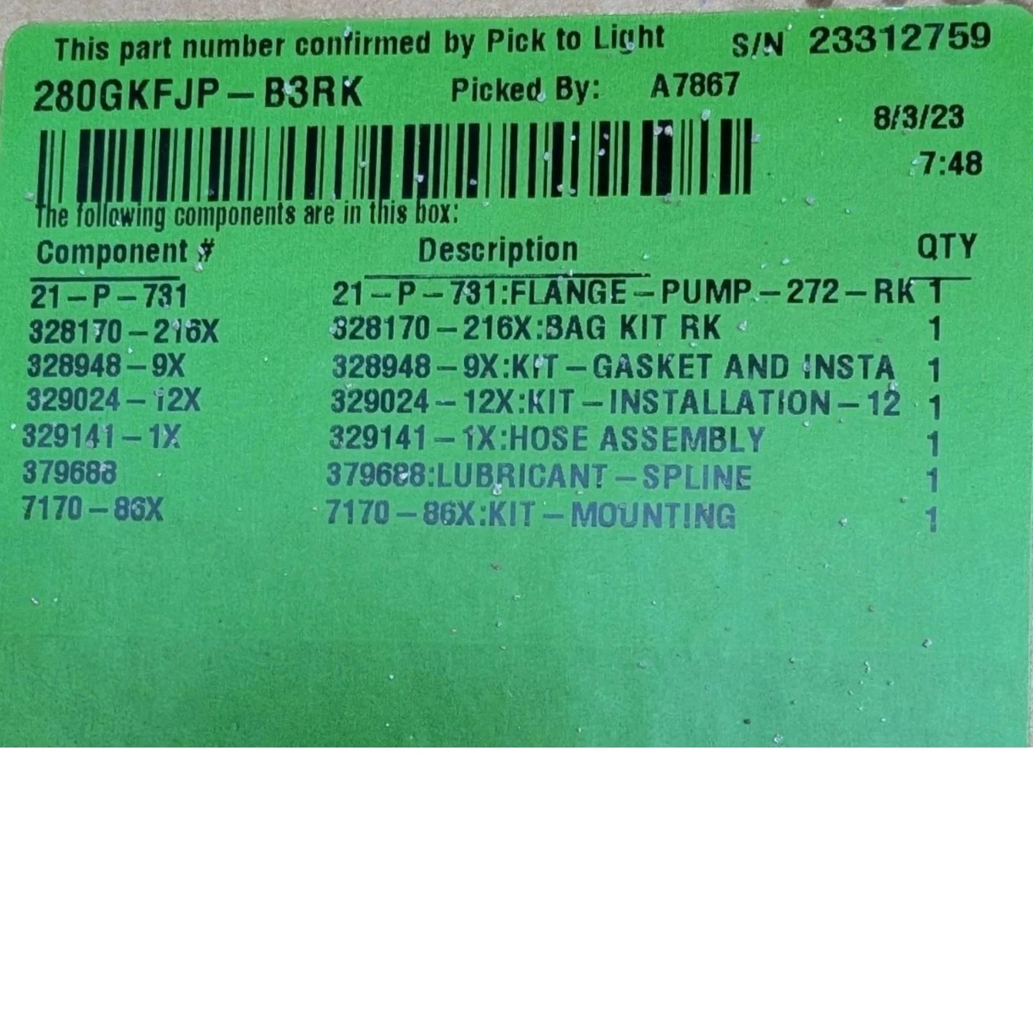 280GKFJP-B3RK Chelsea PTO Power Take Off 10 Bolt