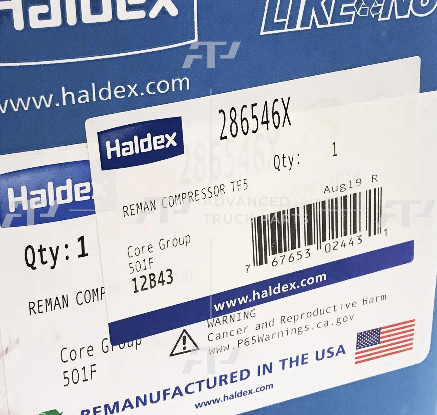 286546X Genuine Haldex Midland Air Compressor Tf501 For Cat