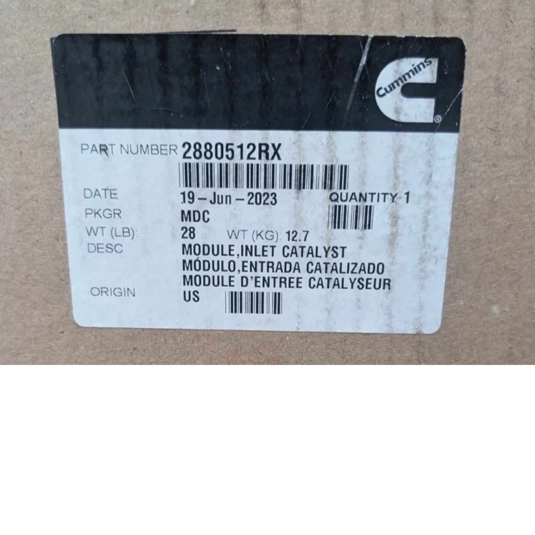 2871468NX Genuine Cummins Inlet Catalyst Module