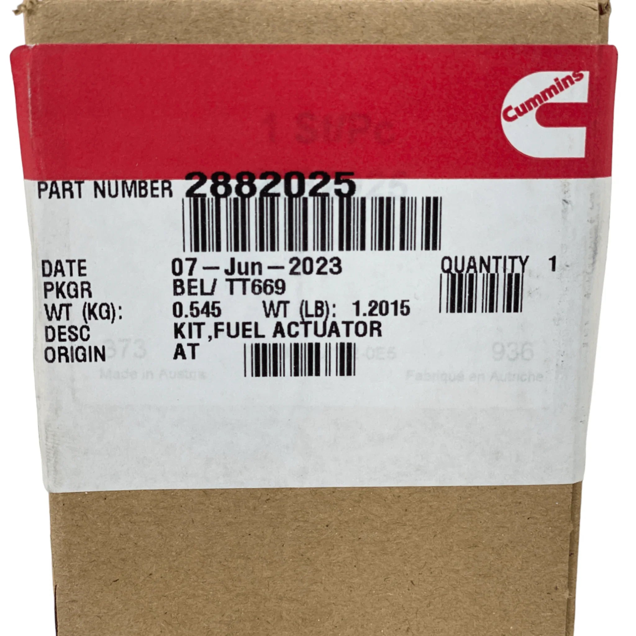 2882025 Genuine Cummins Electronic Fuel Control Kit