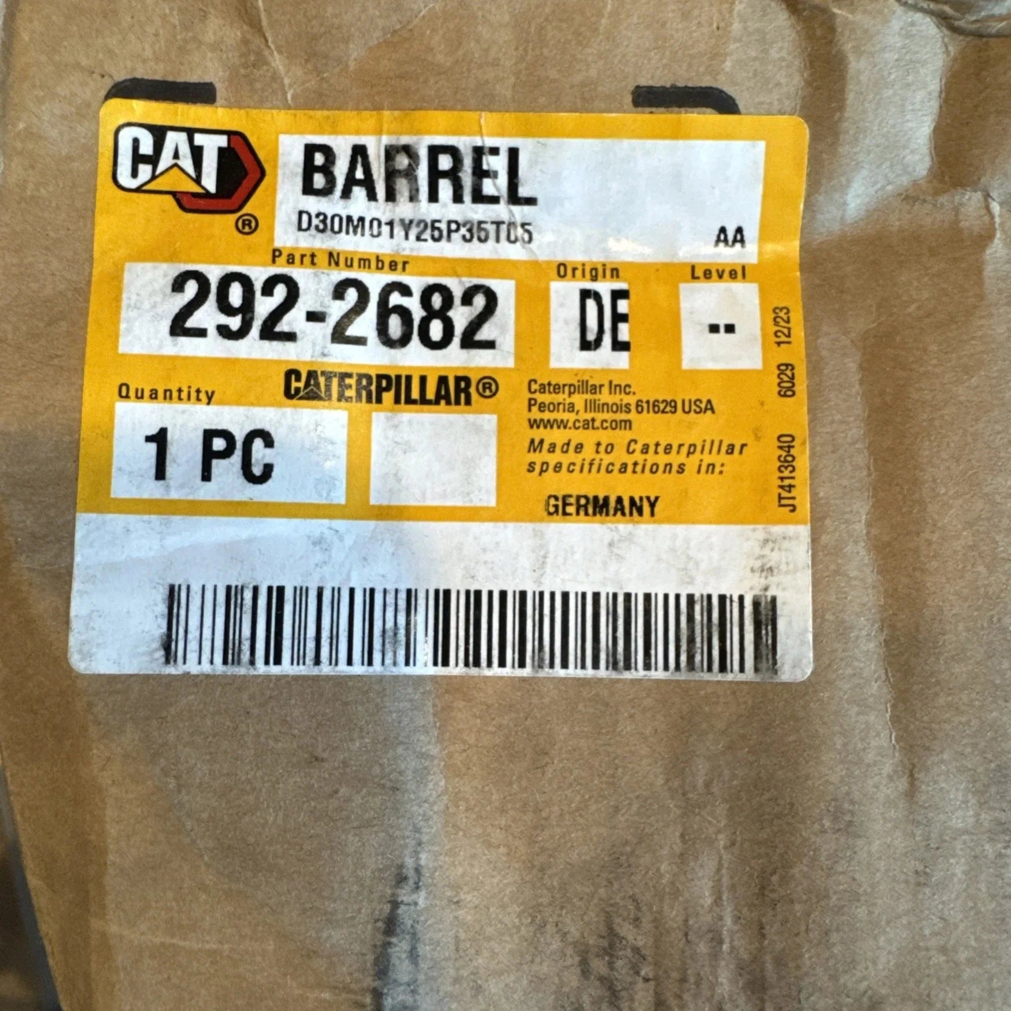 2922682 CAT 161.5mm Diameter Barrel
