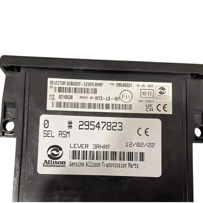 29547823 Genuine Allison Transmission Shift Lever Selector Assembly