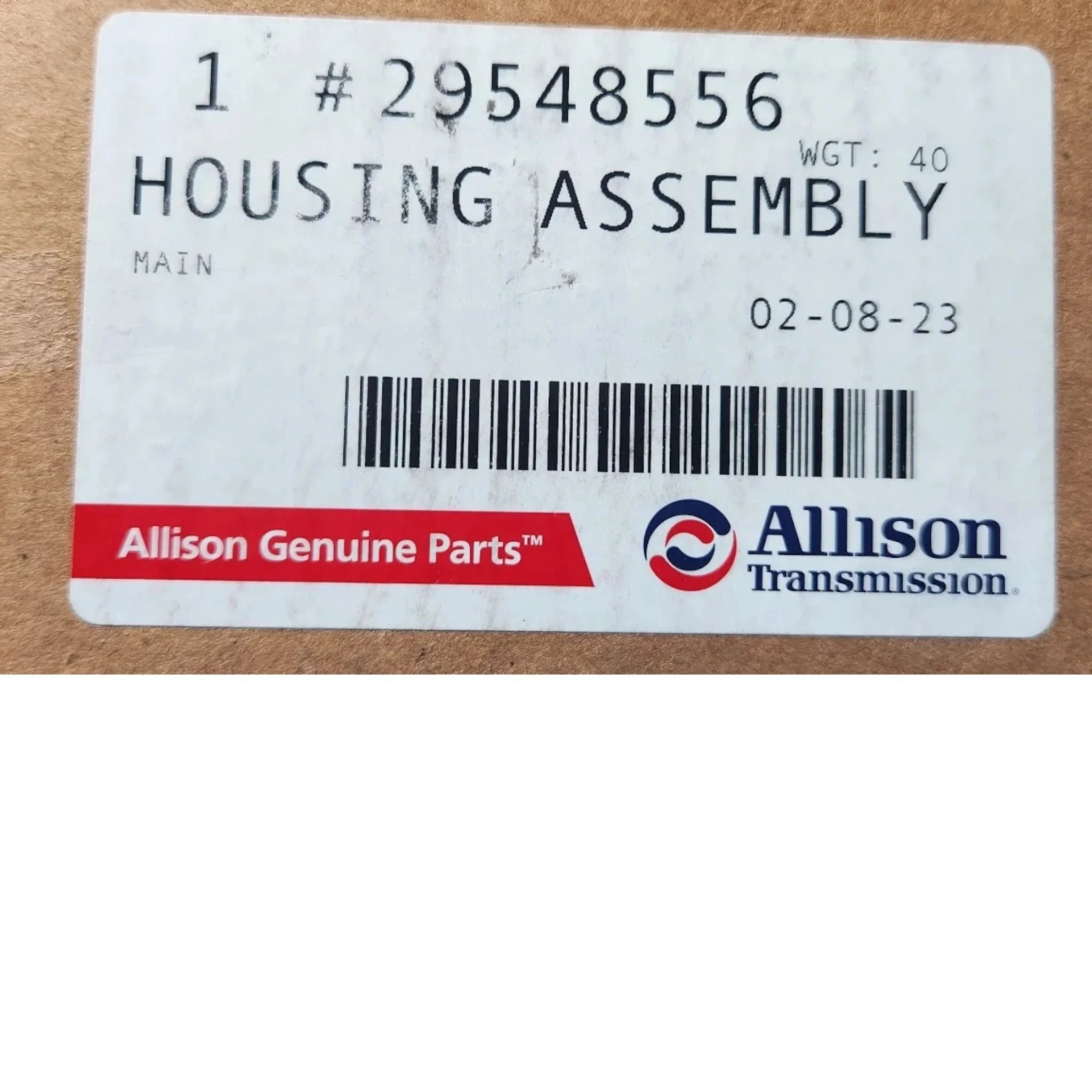 29548556 Genuine Allison Main Housing Assembly
