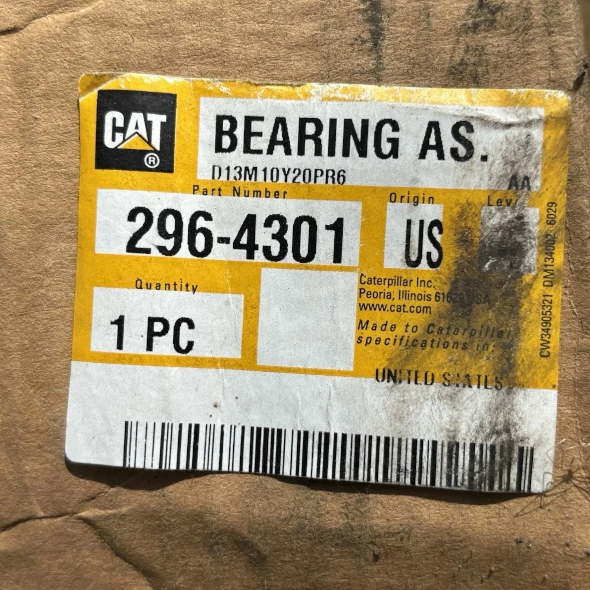 296-4301 CAT Bearing Midship