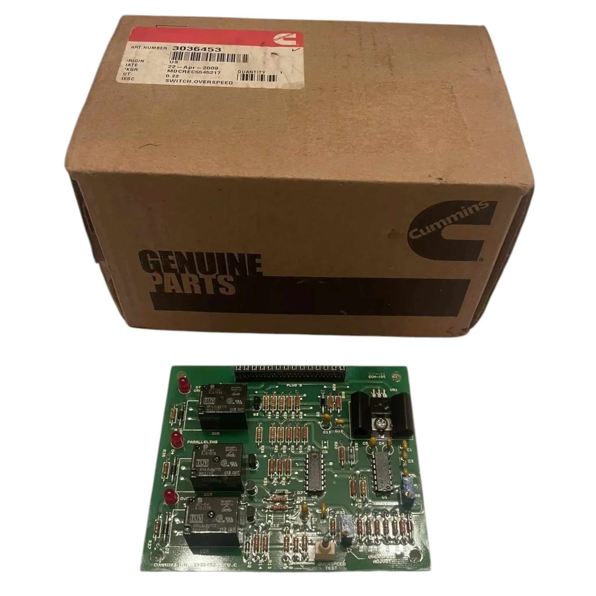 3036453 Genuine Cummins Overspeed Switch